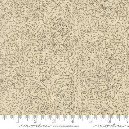 Posh Threadwork Blenders Scroll Ivory Whisper - 30773 11 by Basic Grey for Moda