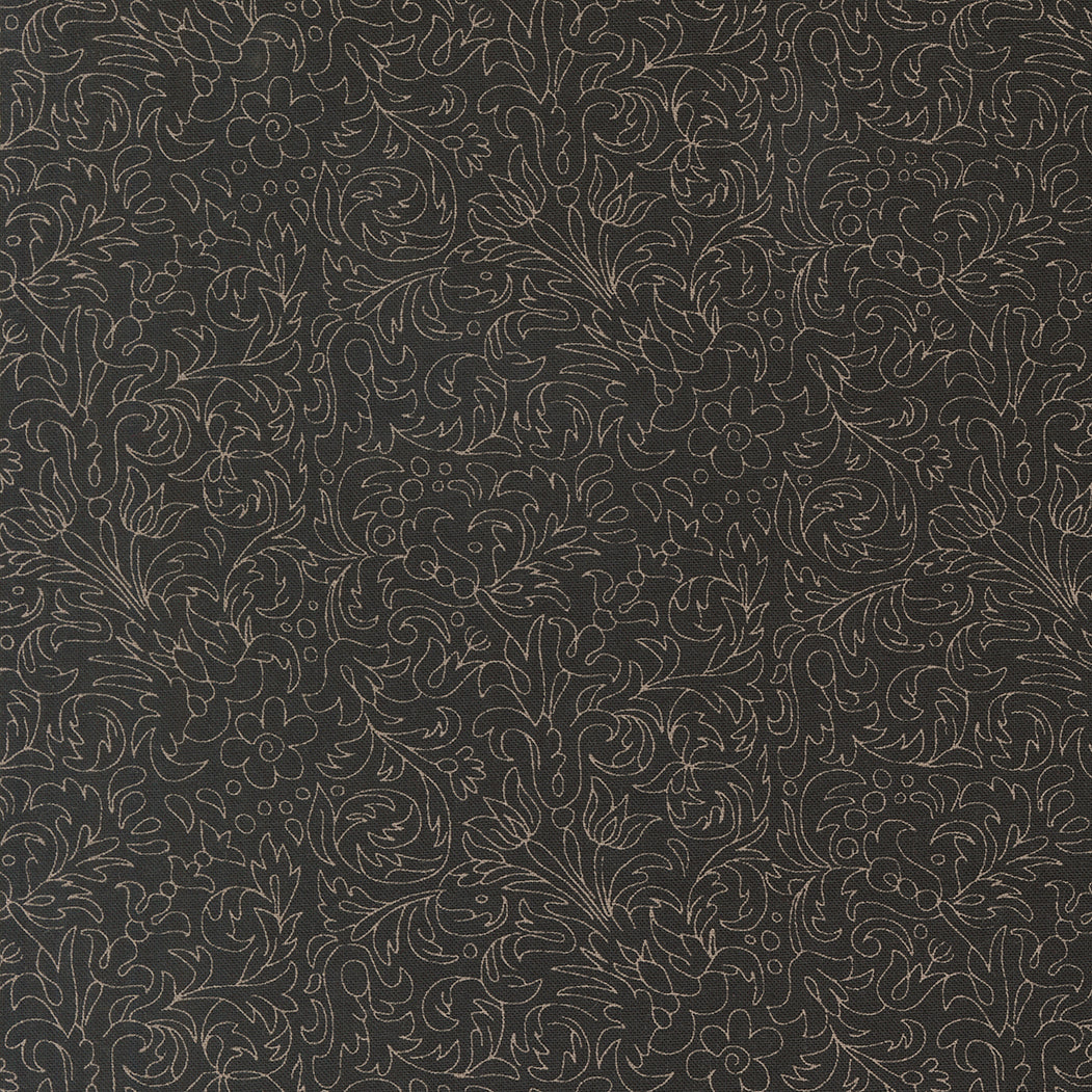 Posh Threadwork Blenders Scroll Onyx Noir - 30773 18 by Basic Grey for Moda