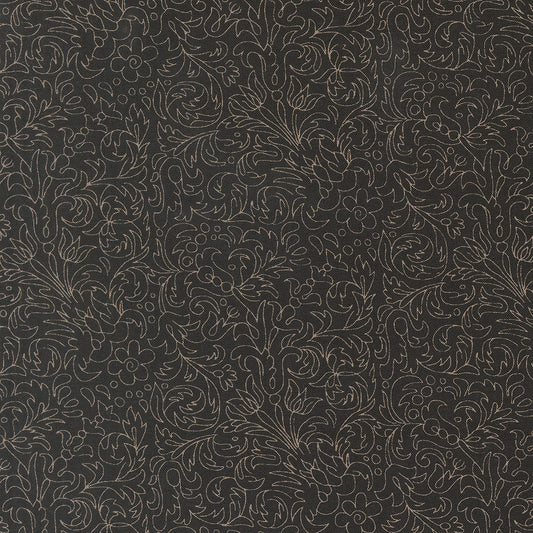 Posh Threadwork Blenders Scroll Onyx Noir - 30773 18 by Basic Grey for Moda