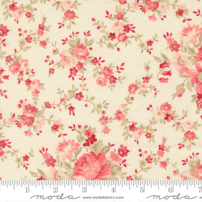 Petals and Polka Dots Blossoms Florals Lace - 3080 11 - by Bunny Hill Designs for Moda