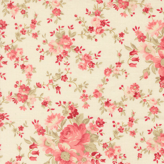 Petals and Polka Dots Blossoms Florals Lace - 3080 11 - by Bunny Hill Designs for Moda