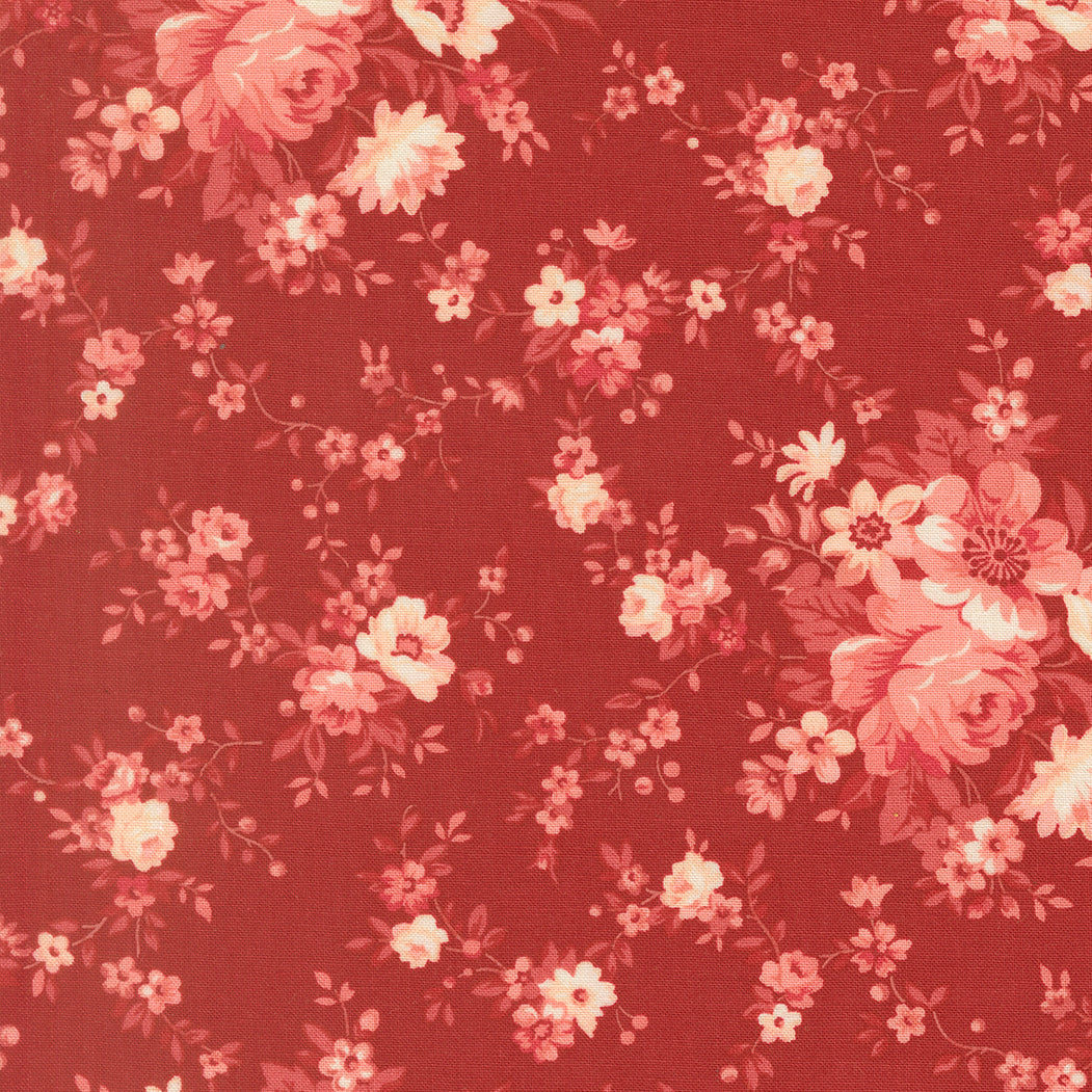 Petals and Polka Dots Blossoms Florals Rose - 3080 20 - by Bunny Hill Designs for Moda