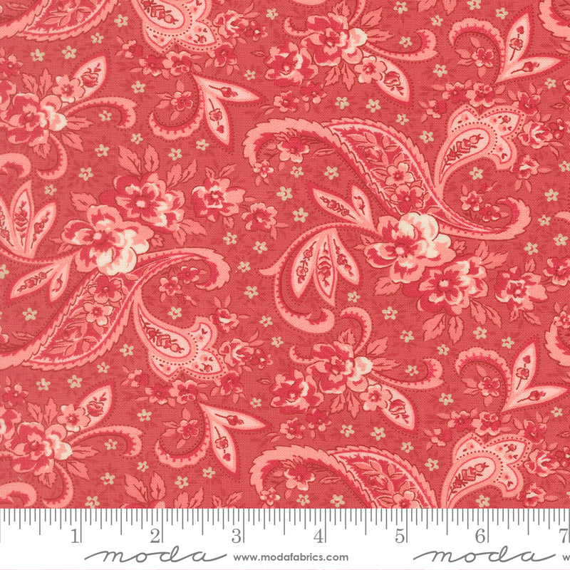 Petals and Polka Dots Pretty Paisley Tea Rose - 3081 17 - by Bunny Hill Designs for Moda