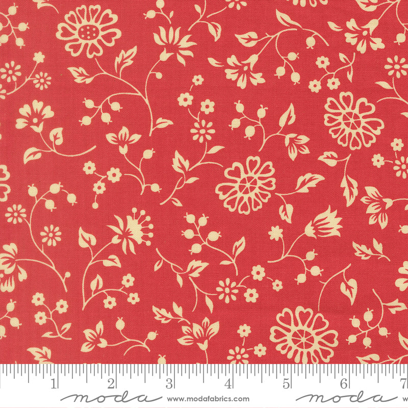 Petals and Polka Dots Fleurs Florals Tea Rose - 3082 18 - by Bunny Hill Designs for Moda