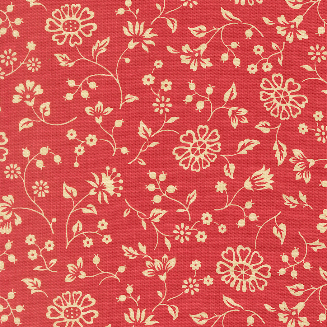 Petals and Polka Dots Fleurs Florals Tea Rose - 3082 18 - by Bunny Hill Designs for Moda