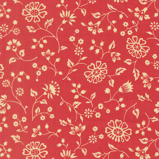 Petals and Polka Dots Fleurs Florals Tea Rose - 3082 18 - by Bunny Hill Designs for Moda