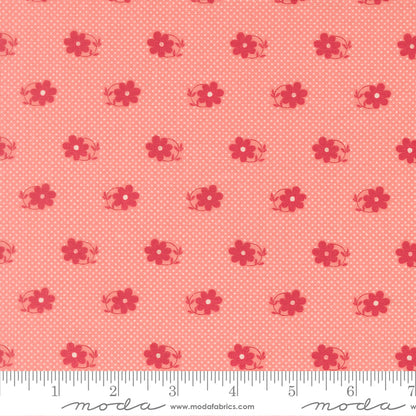 Petals and Polka Dots Pinwheels Florals Dots Pink - 3083 15 - by Bunny Hill Designs for Moda