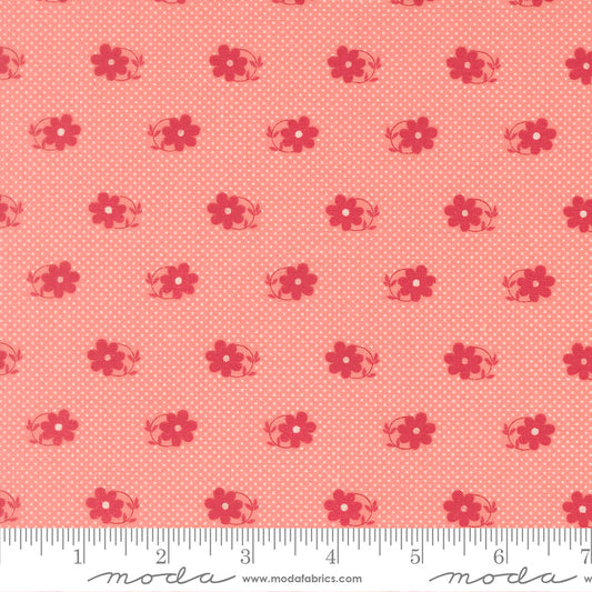 Petals and Polka Dots Pinwheels Florals Dots Pink - 3083 15 - by Bunny Hill Designs for Moda