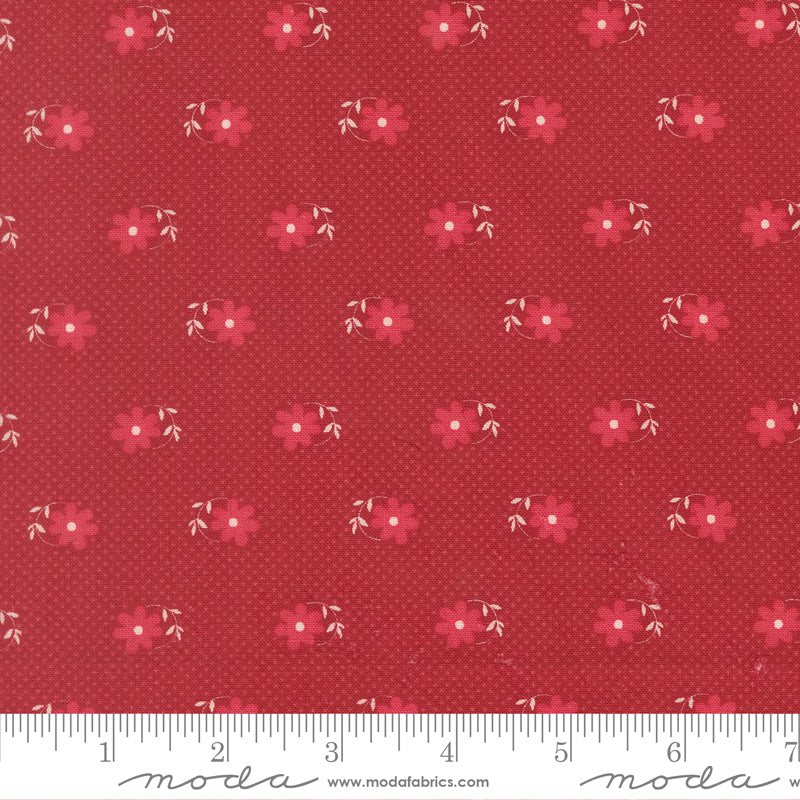 Petals and Polka Dots Pinwheels Florals Dots Rose - 3083 20 - by Bunny Hill Designs for Moda