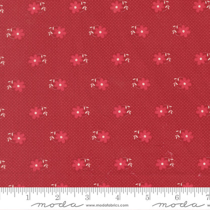 Petals and Polka Dots Pinwheels Florals Dots Rose - 3083 20 - by Bunny Hill Designs for Moda