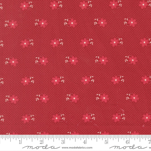 Petals and Polka Dots Pinwheels Florals Dots Rose - 3083 20 - by Bunny Hill Designs for Moda