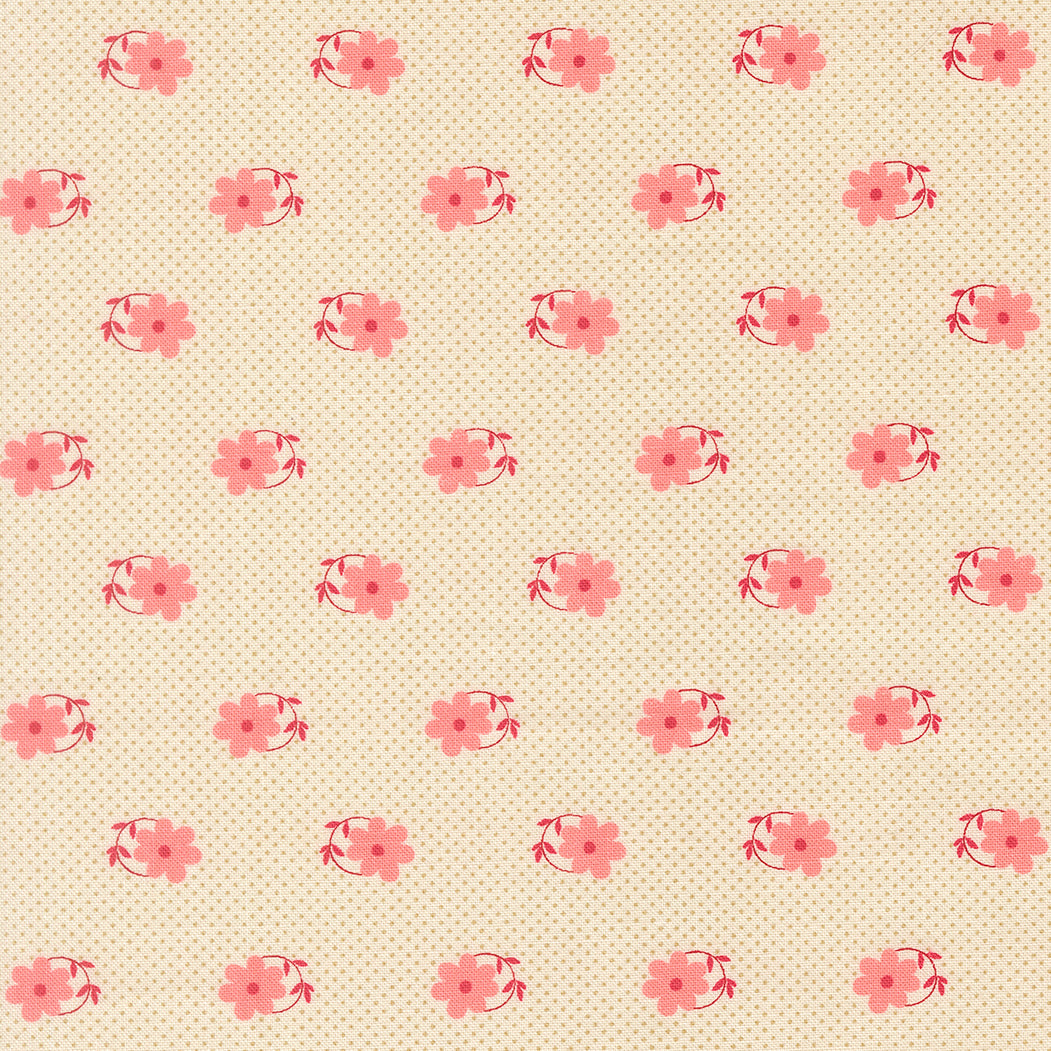 Petals and Polka Dots Pinwheels Florals Dots Lace - 3083 11 - by Bunny Hill Designs for Moda