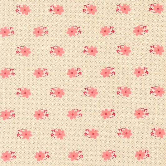 Petals and Polka Dots Pinwheels Florals Dots Lace - 3083 11 - by Bunny Hill Designs for Moda