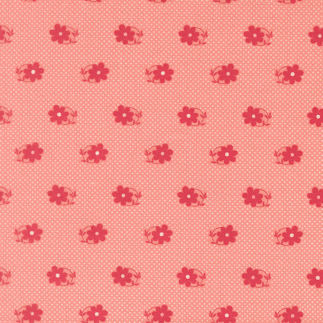 Petals and Polka Dots Pinwheels Florals Dots Pink - 3083 15 - by Bunny Hill Designs for Moda