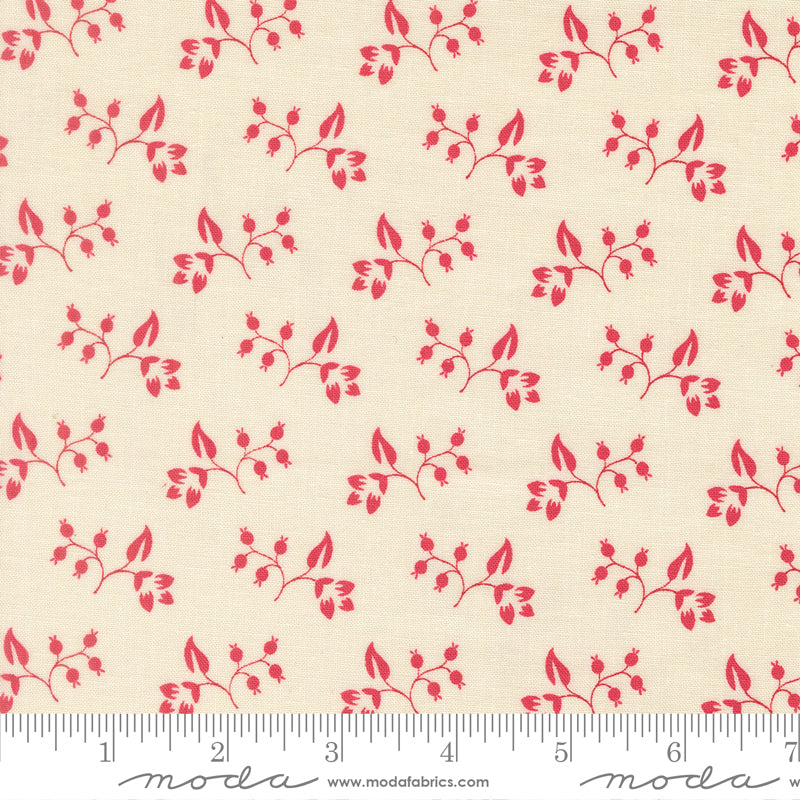 Petals and Polka Dots Rose Hips Florals Lace - 3085 11 - by Bunny Hill Designs for Moda