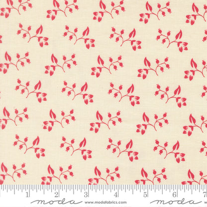 Petals and Polka Dots Rose Hips Florals Lace - 3085 11 - by Bunny Hill Designs for Moda