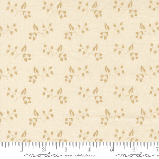 Petals and Polka Dots Rose Hips Florals Lace Linen - 3085 23 - by Bunny Hill Designs for Moda