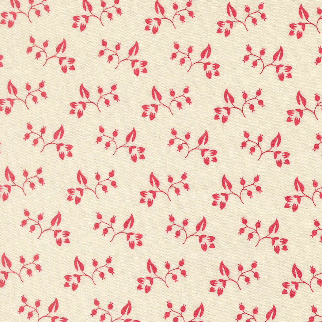 Petals and Polka Dots Rose Hips Florals Lace - 3085 11 - by Bunny Hill Designs for Moda