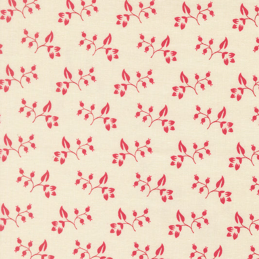 Petals and Polka Dots Rose Hips Florals Lace - 3085 11 - by Bunny Hill Designs for Moda