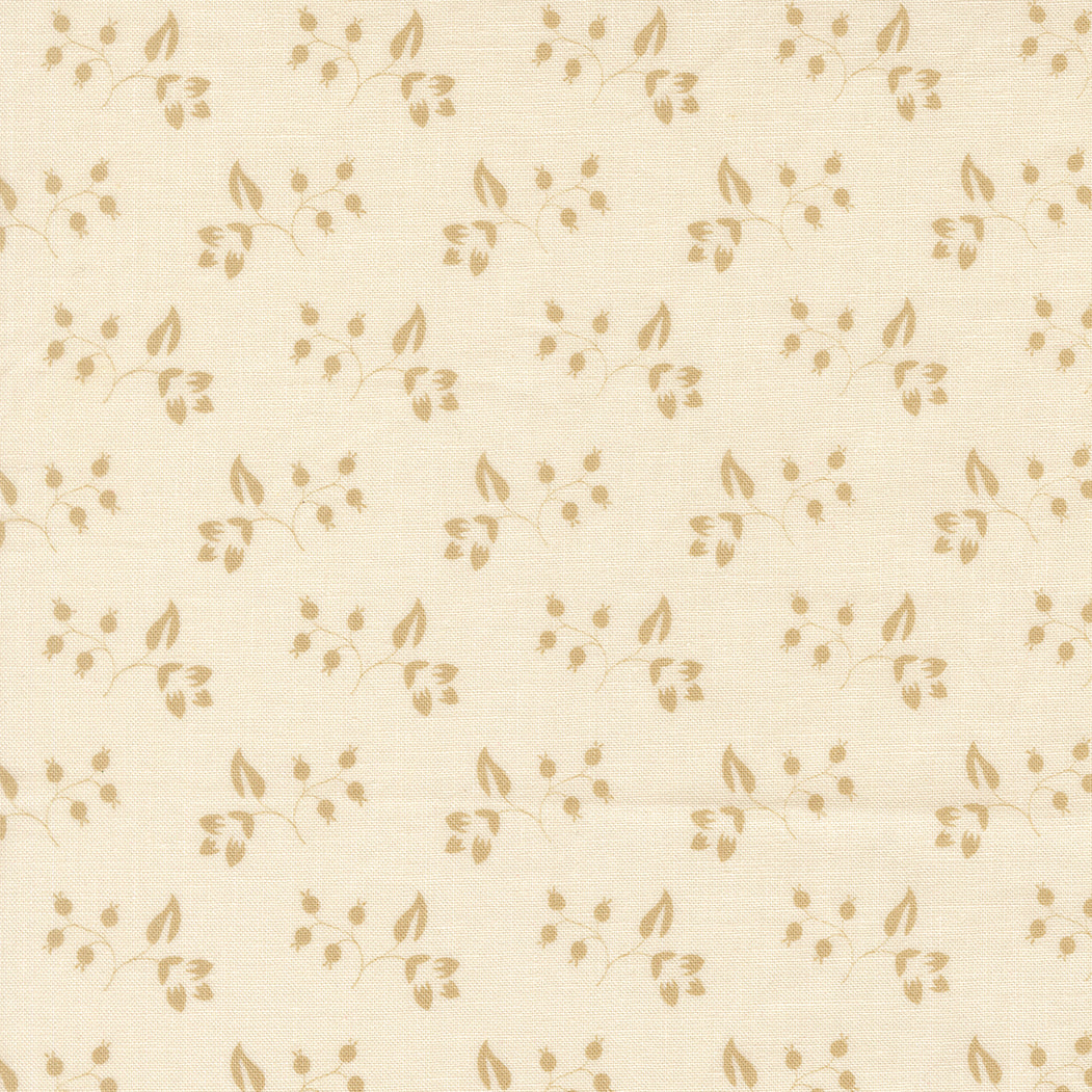 Petals and Polka Dots Rose Hips Florals Lace Linen - 3085 23 - by Bunny Hill Designs for Moda