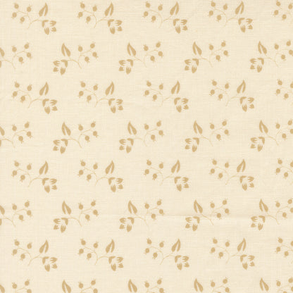 Petals and Polka Dots Rose Hips Florals Lace Linen - 3085 23 - by Bunny Hill Designs for Moda