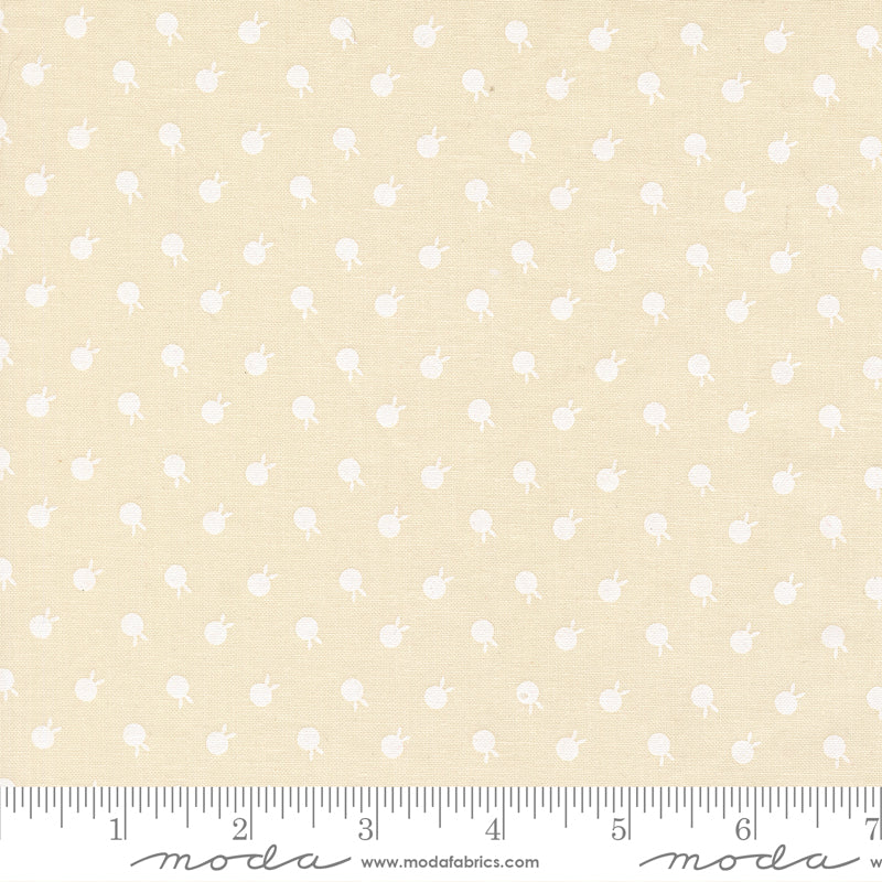 Petals and Polka Dots Berry Dots Lace White - 3086 31 - by Bunny Hill Designs for Moda