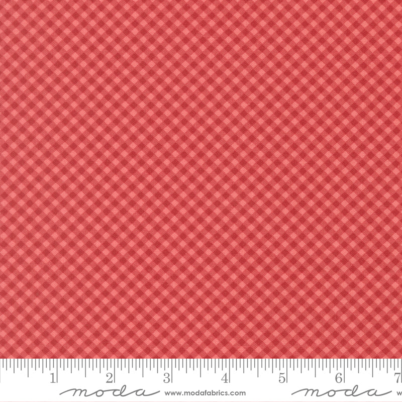 Petals and Polka Dots Gingham Checks and Plaids Berry - 3088 16 - by Bunny Hill Designs for Moda