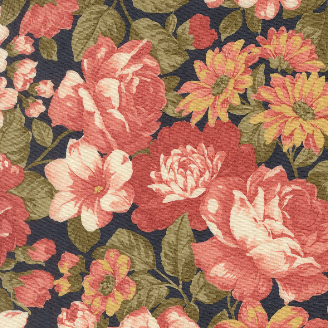Ambiance Midnight Bouquets Large Floral - 44410 16 by 3 Sisters for Moda