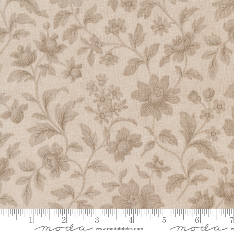 Ambiance Silver Elegance Florals Damask  - 44412 12 by 3 Sisters for Moda