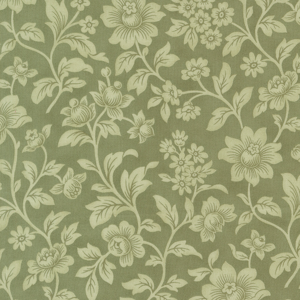 Ambiance Eucalyptus Elegance Florals Damask  - 44412 15 by 3 Sisters for Moda