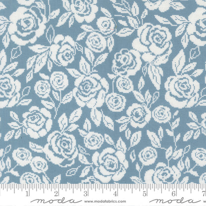 Wild Honey Rose Tapestry - Sky 5251 14 by Lella Boutique for Moda