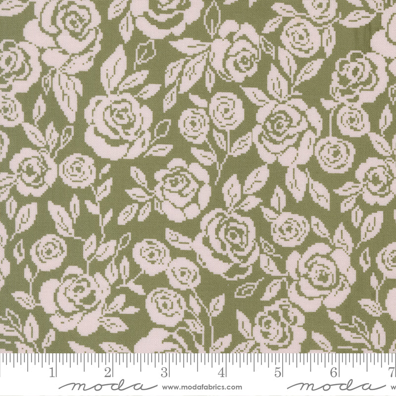 Wild Honey Rose Tapestry - Fern 5251 15 by Lella Boutique for Moda