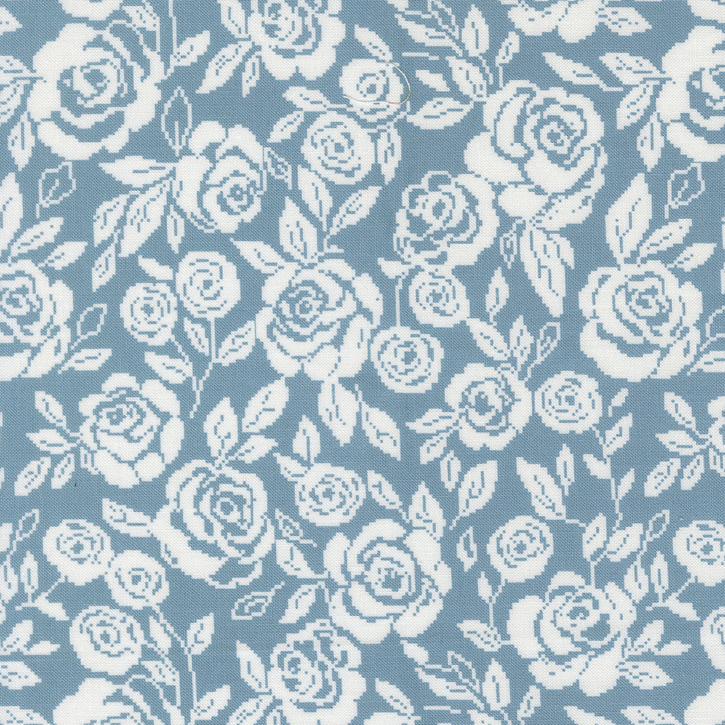 Wild Honey Rose Tapestry - Sky 5251 14 by Lella Boutique for Moda