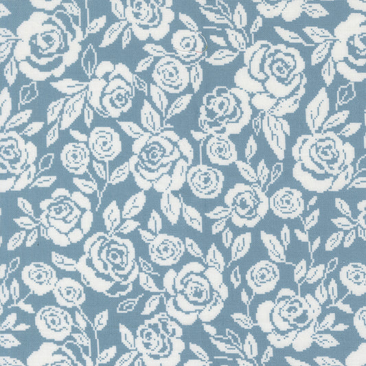 Wild Honey Rose Tapestry - Sky 5251 14 by Lella Boutique for Moda