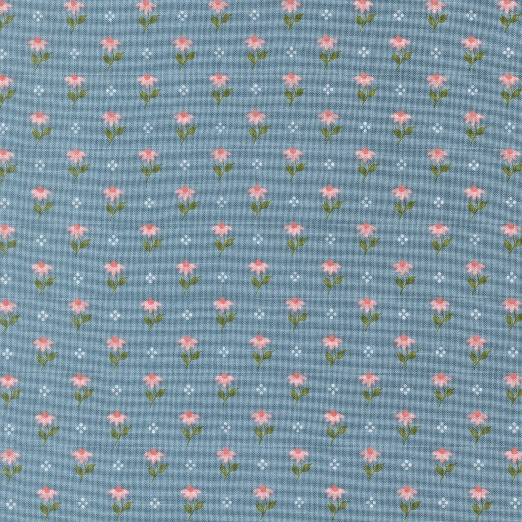 Wild Honey Bumbling Posies - Sky 5252 14 by Lella Boutique for Moda
