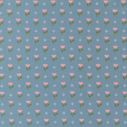 Wild Honey Bumbling Posies - Sky 5252 14 by Lella Boutique for Moda
