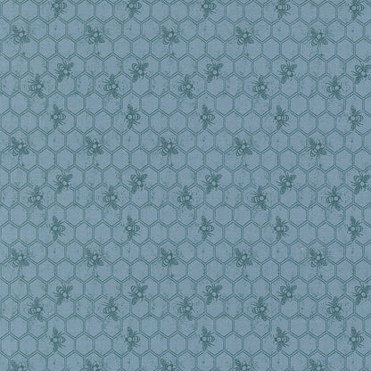 Wild Honey Honeycomb Novelty Bees Blender - Sky 5253 14 by Lella Boutique for Moda