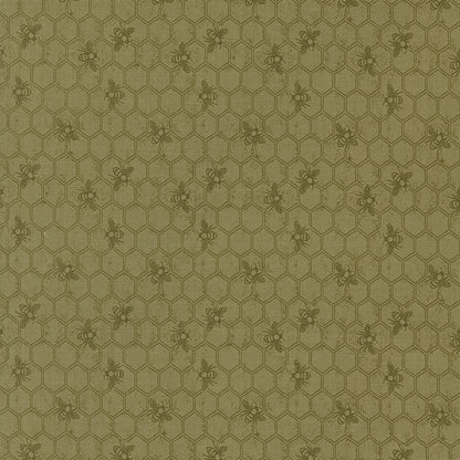 Wild Honey Honeycomb Novelty Bees Blender - Fern 5253 15 by Lella Boutique for Moda