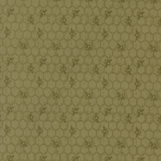Wild Honey Honeycomb Novelty Bees Blender - Fern 5253 15 by Lella Boutique for Moda