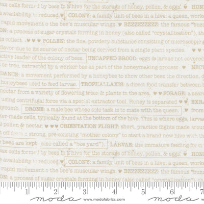Wild Honey Buzz Words Text - Daisy 5254 11 by Lella Boutique for Moda