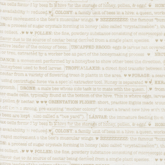 Wild Honey Buzz Words Text - Daisy 5254 11 by Lella Boutique for Moda