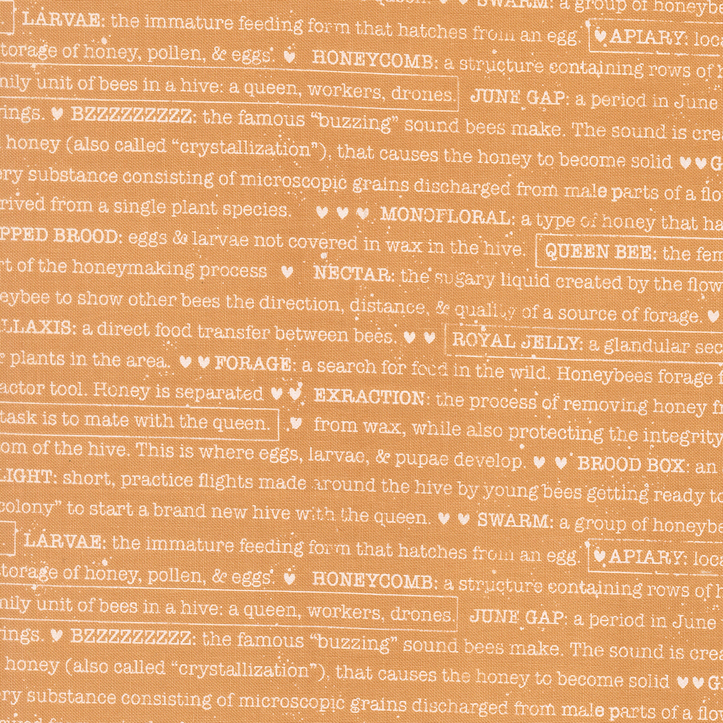 Wild Honey Buzz Words Text - Honey 5254 16 by Lella Boutique for Moda