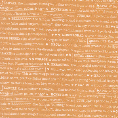 Wild Honey Buzz Words Text - Honey 5254 16 by Lella Boutique for Moda