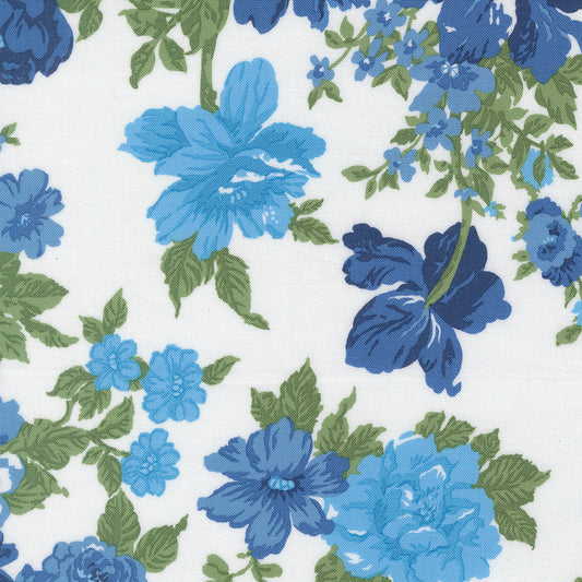 Blueprint White Multi Heirloom Florals - 55330 11 by Camille Roskelley for Moda