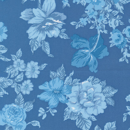 Blueprint Blue Heirloom Florals - 55330 15 by Camille Roskelley for Moda
