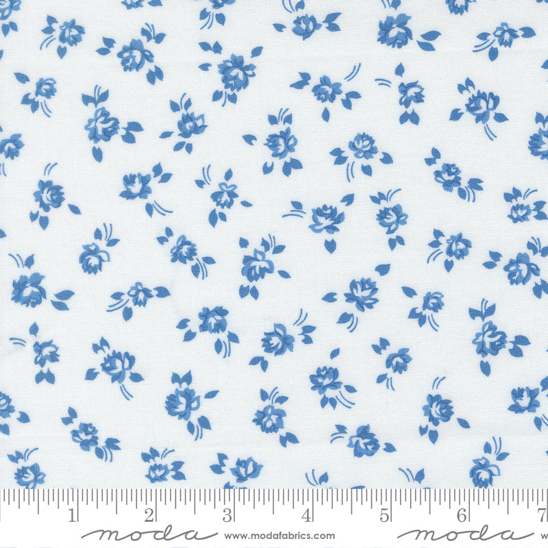 Blueprint White Harbor Grace Small Floral - 55331 11 by Camille Roskelley for Moda