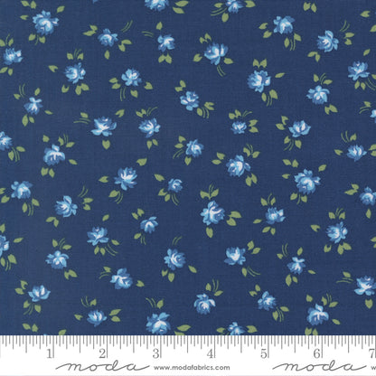 Blueprint Navy Grace Small Floral - 55331 16 by Camille Roskelley for Moda