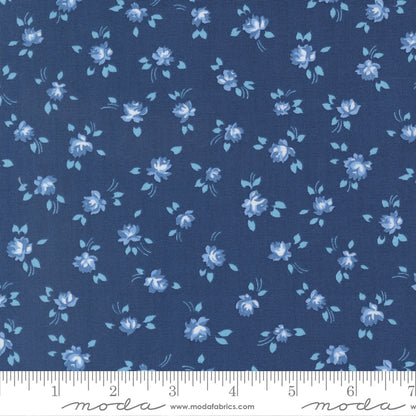 Blueprint Navy Tonal Grace Small Floral - 55331 36 by Camille Roskelley for Moda