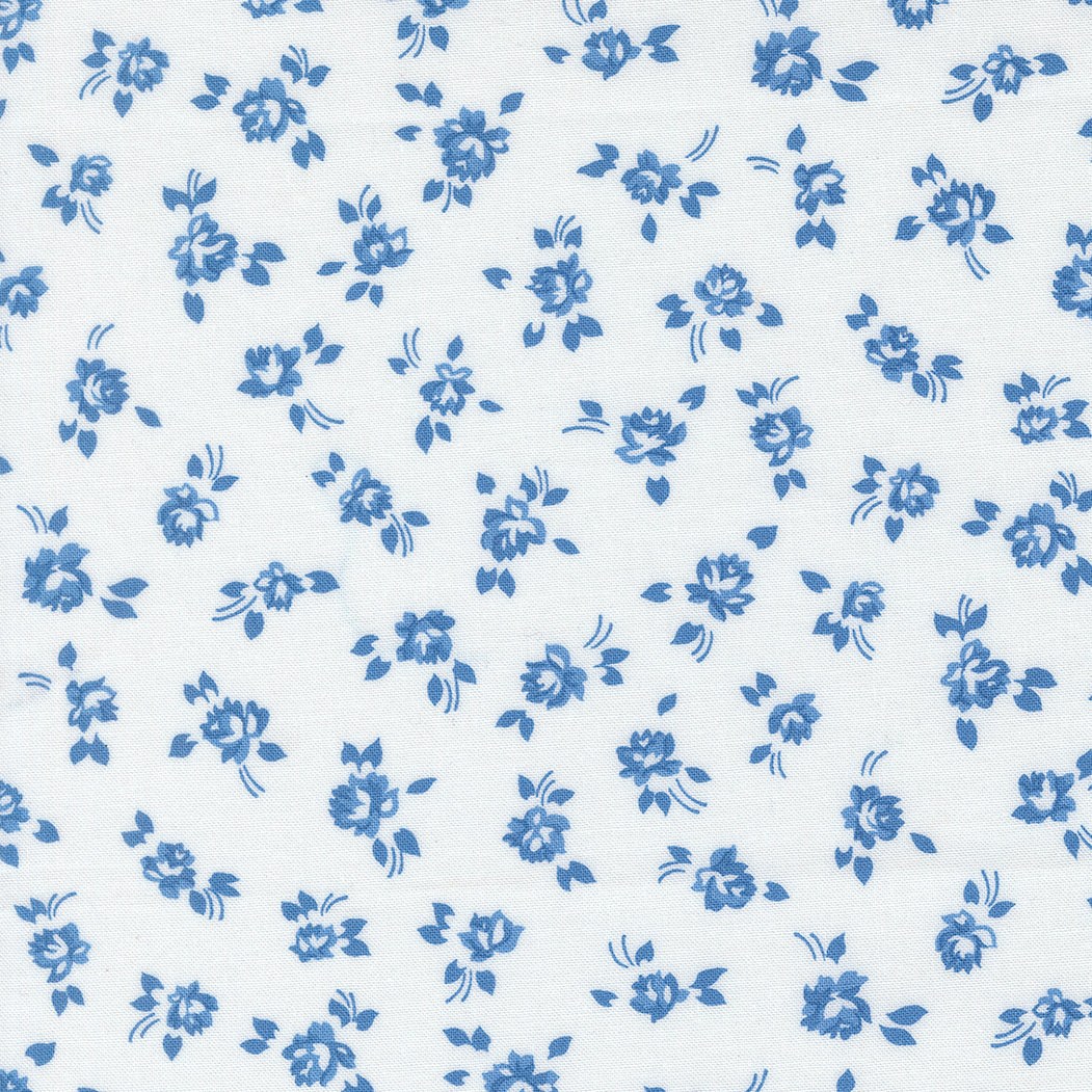 Blueprint White Harbor Grace Small Floral - 55331 11 by Camille Roskelley for Moda