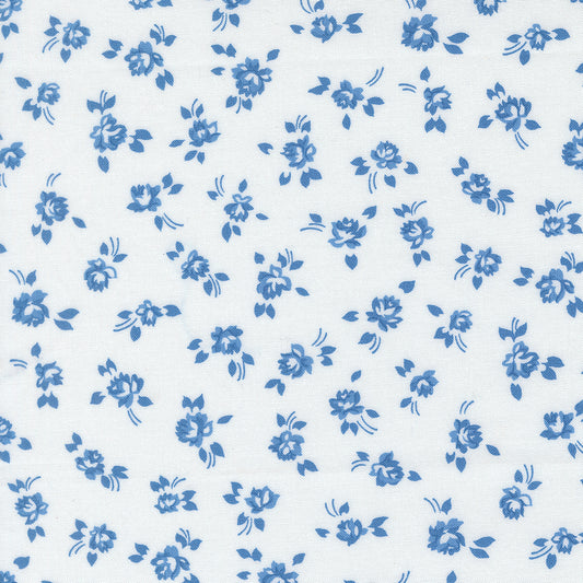 Blueprint White Harbor Grace Small Floral - 55331 11 by Camille Roskelley for Moda
